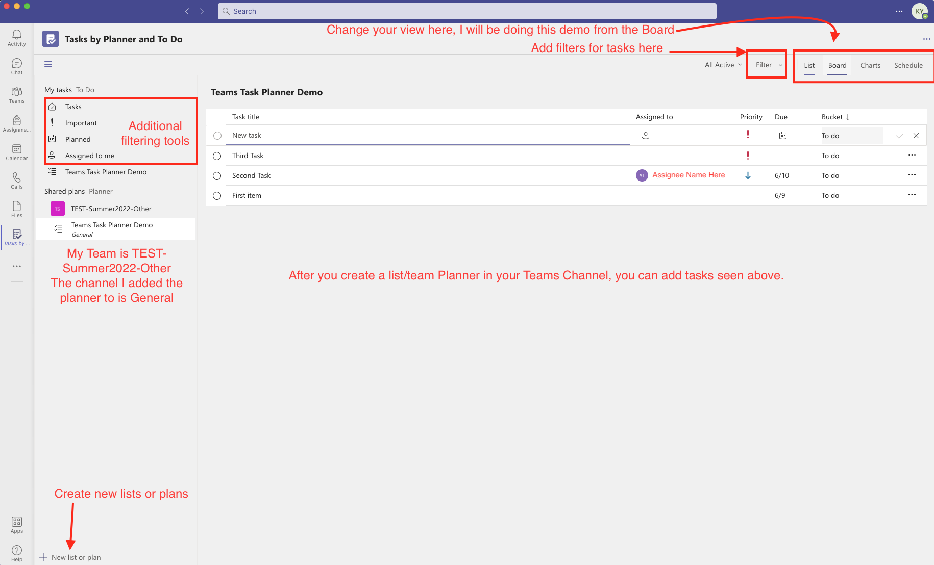 Basic Example Dashboard